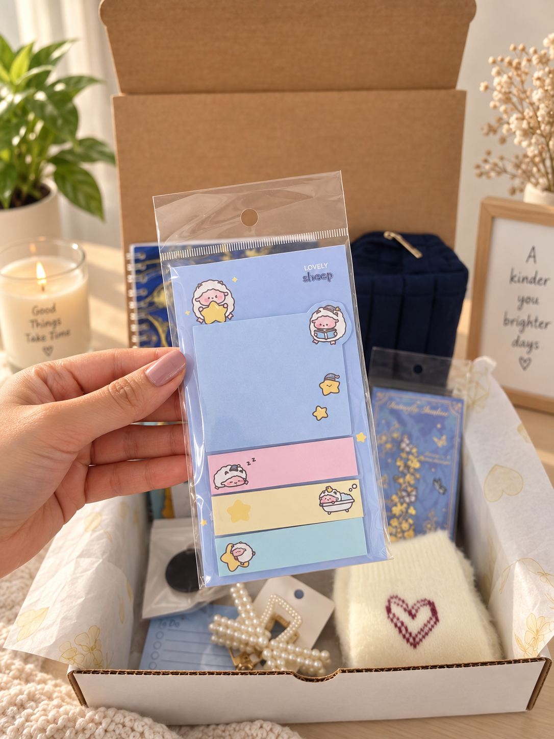 Navy Marble Cozy Journal Bundle 💙