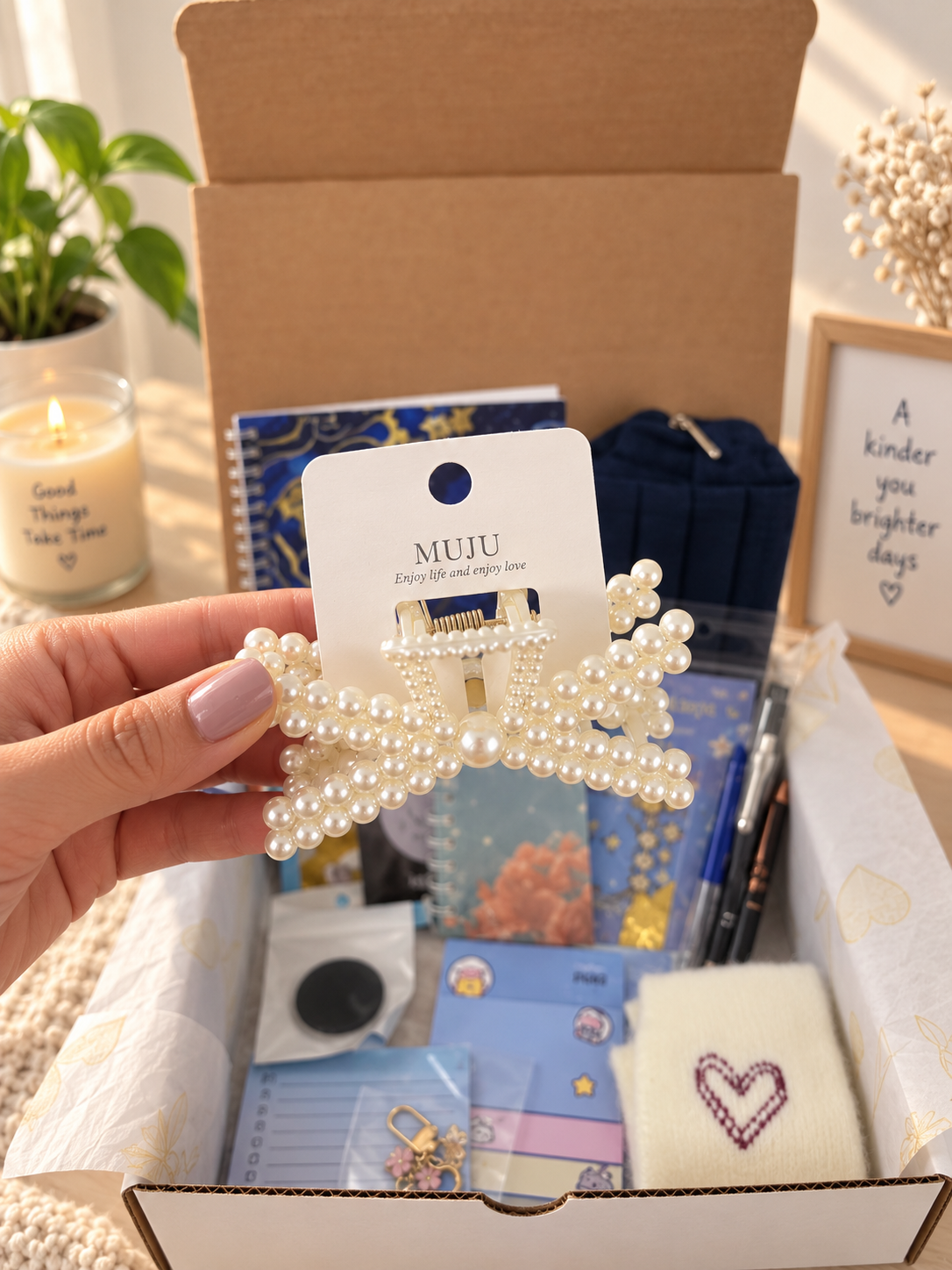 Navy Marble Cozy Journal Bundle 💙