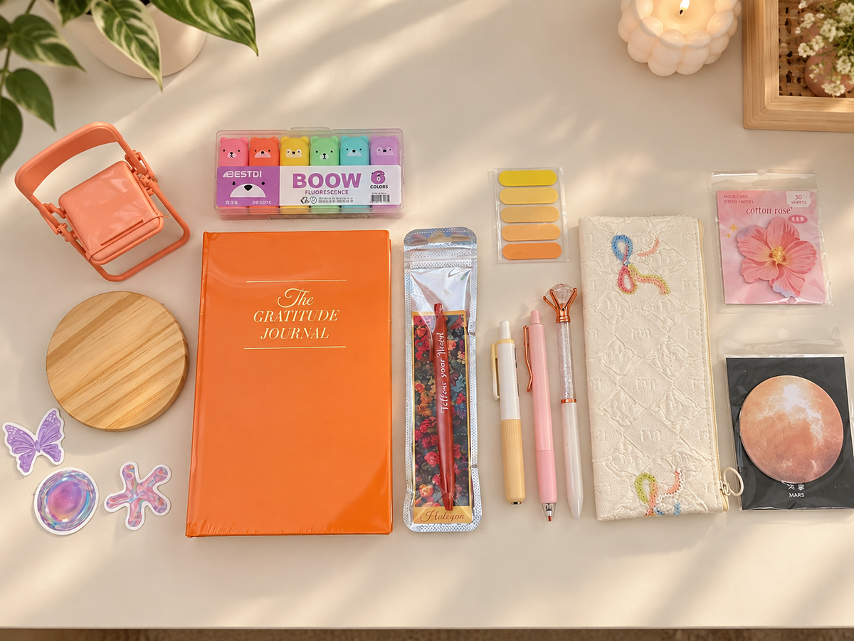 🧡 The Cozy Gratitude Journal Bundle – Sunshine Orange Edition